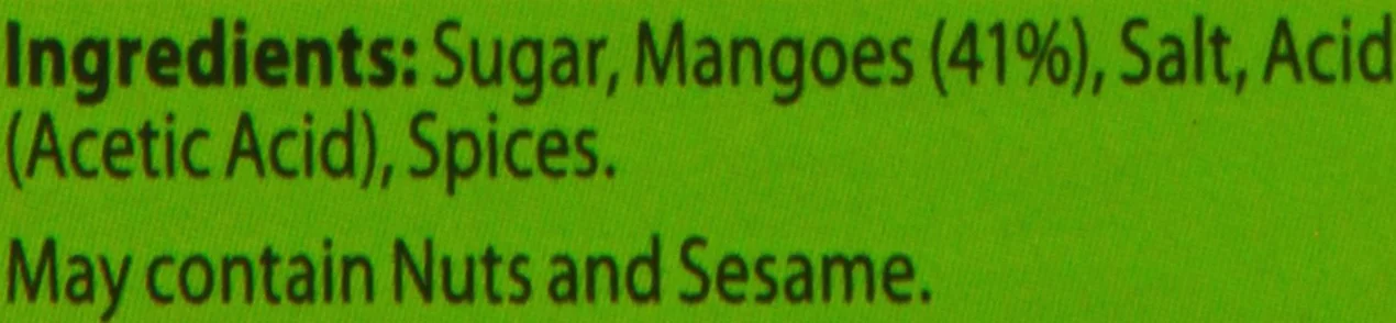 Sharwood Vert Étiquette Mangue Chutney 360g