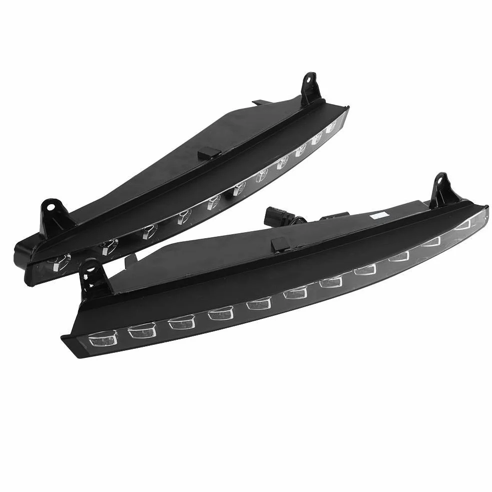 Luz de circulación diurna, 1 par Coche Luz de circulación diurna Señal de Lámreemplazo para de niebla LED DRL de 2 colores reemplazo para 2006 2009