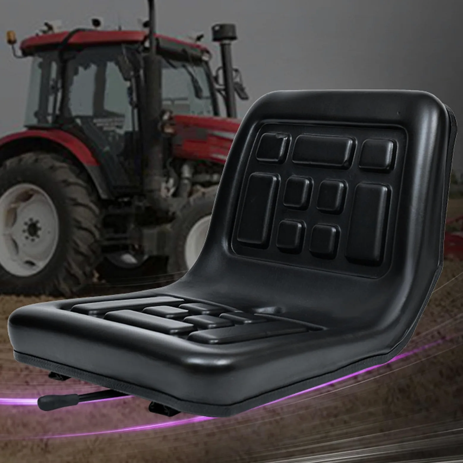 GOWENIC Asiento Universal para Tractor con Respaldo Redondeado y Curvado |Reemplazo de Retroexcavadora Transpirable para Cosechadora de Plantas
