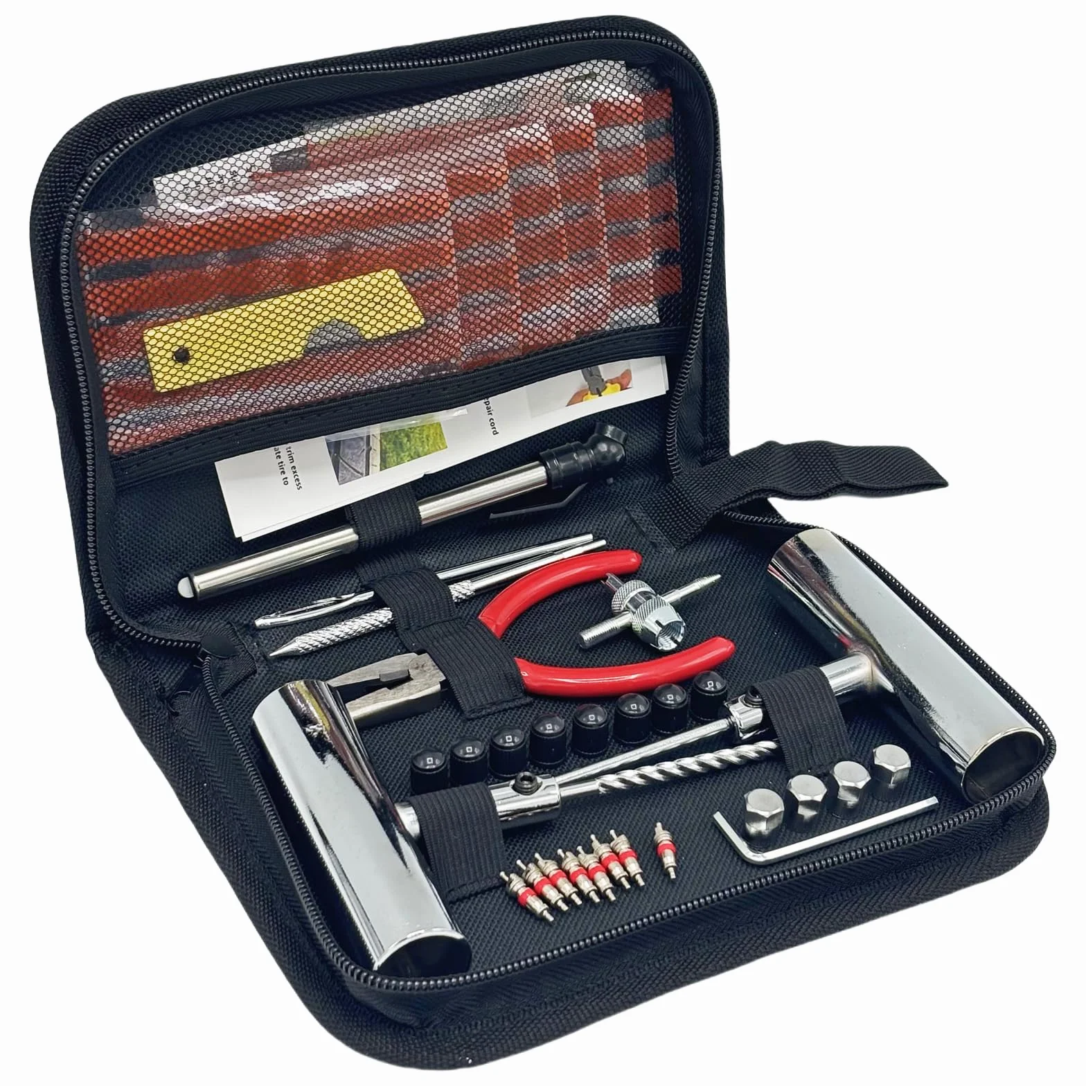 Juego de reparación de neumáticos, 61 Unidades, Juntas rápidas, Herramientas de reparación de neumáticos universales para reparación de pinchazos para Coche, camión, Tractor, Remolque,