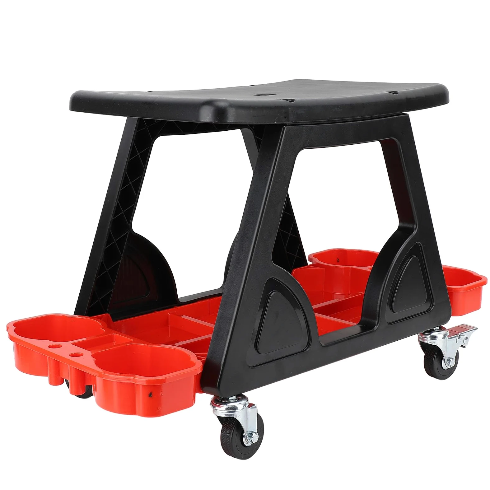 Silla de Taburete mecánico, Asiento mecánico rodante con Ruedas, Taburete de Garaje versátil para Lavado de Autos, reparación de láminas de automóviles, Material plástico Duradero