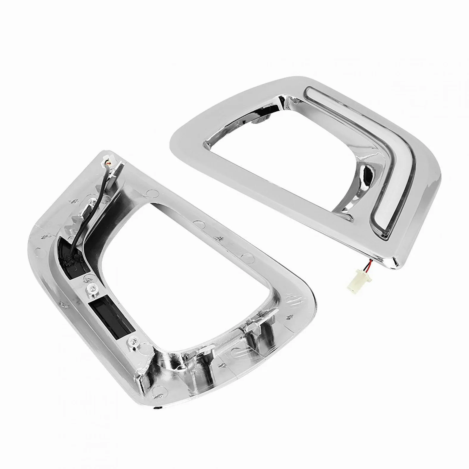Luz de circulación diurna, lámpara de circulación diurna, 2 piezas de dos colores con luz de señal de giro apta para Navara Np300 15-18 Led de silicona