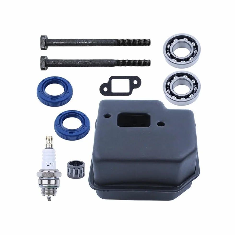 Kit de Juntas y retenes de Aceite for cojinetes de cigüeñal, Pernos, bujías y Agujas, Compatible con MS180, MS170, 018 y 017.