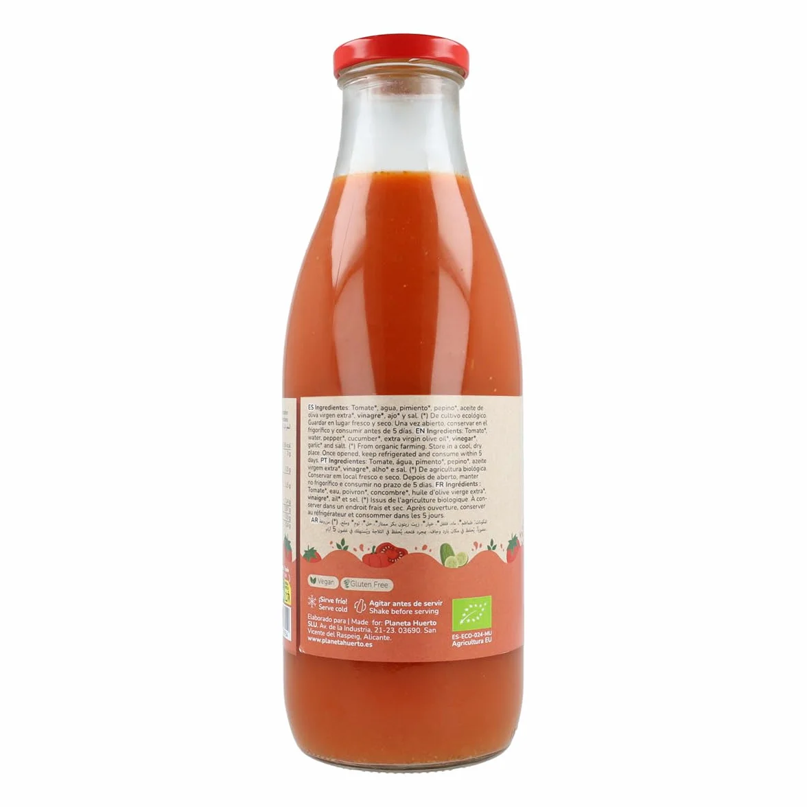 Pack 3x Gazpacho Tradicional Ecológico 1L – Gazpacho andaluz con AOVE, bajo en calorías
