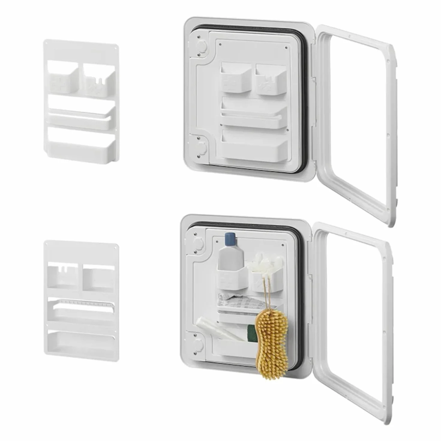 ProPlus 230094 Organizador para puerta de servicio, caravana, caravana, tamaño 28 x 18 x 4,8 cm, con cinta adhesiva M3