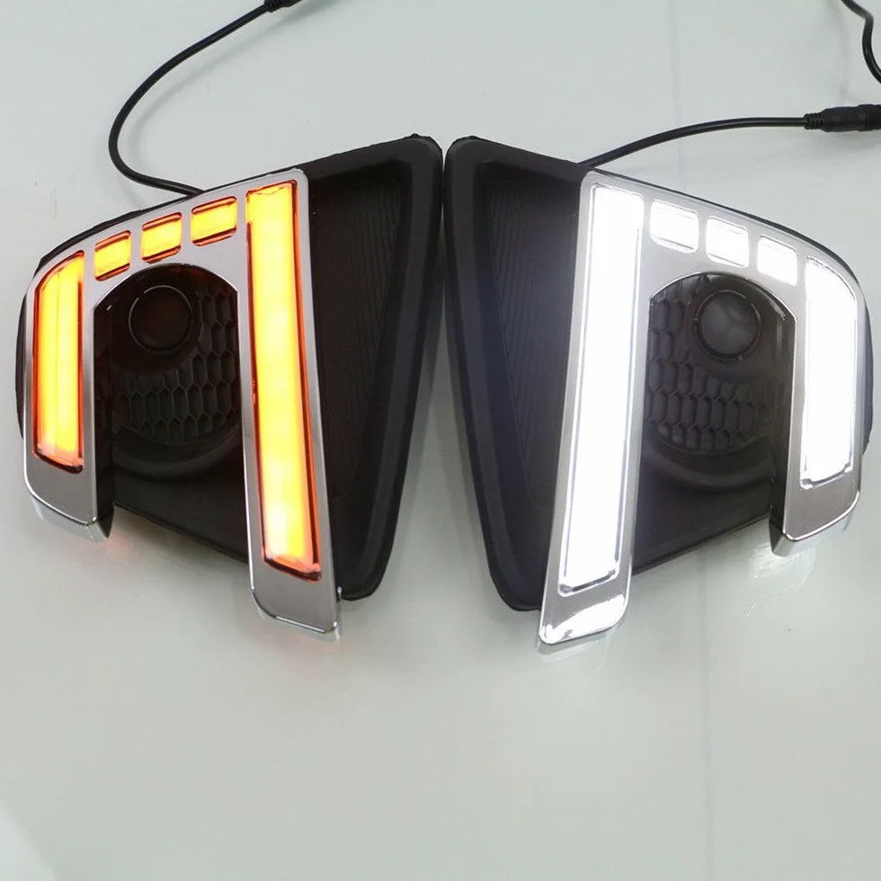 Luces diurnas LED DRL compatible for Mazda CX-5 2013 2014 2015 2016, DRL con señales de giro amarillas