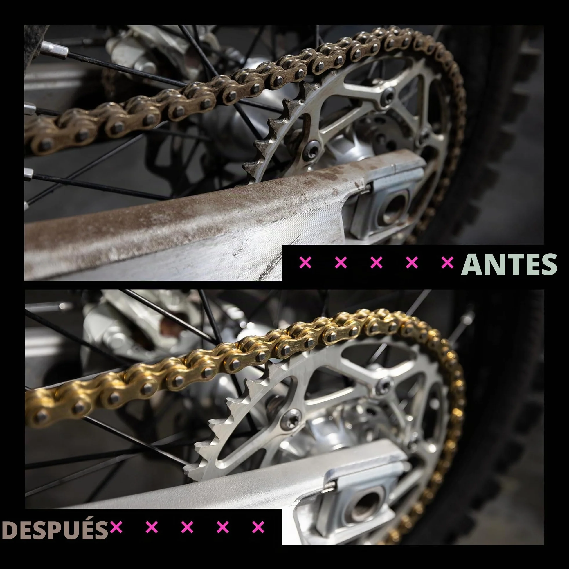 Muc-Off Lubricante de Cadena de Moto para Todos los Climas, 400 Ml - Spray Lubricante para Cadena de Moto - Formulado para Todas las Condiciones Climáticas