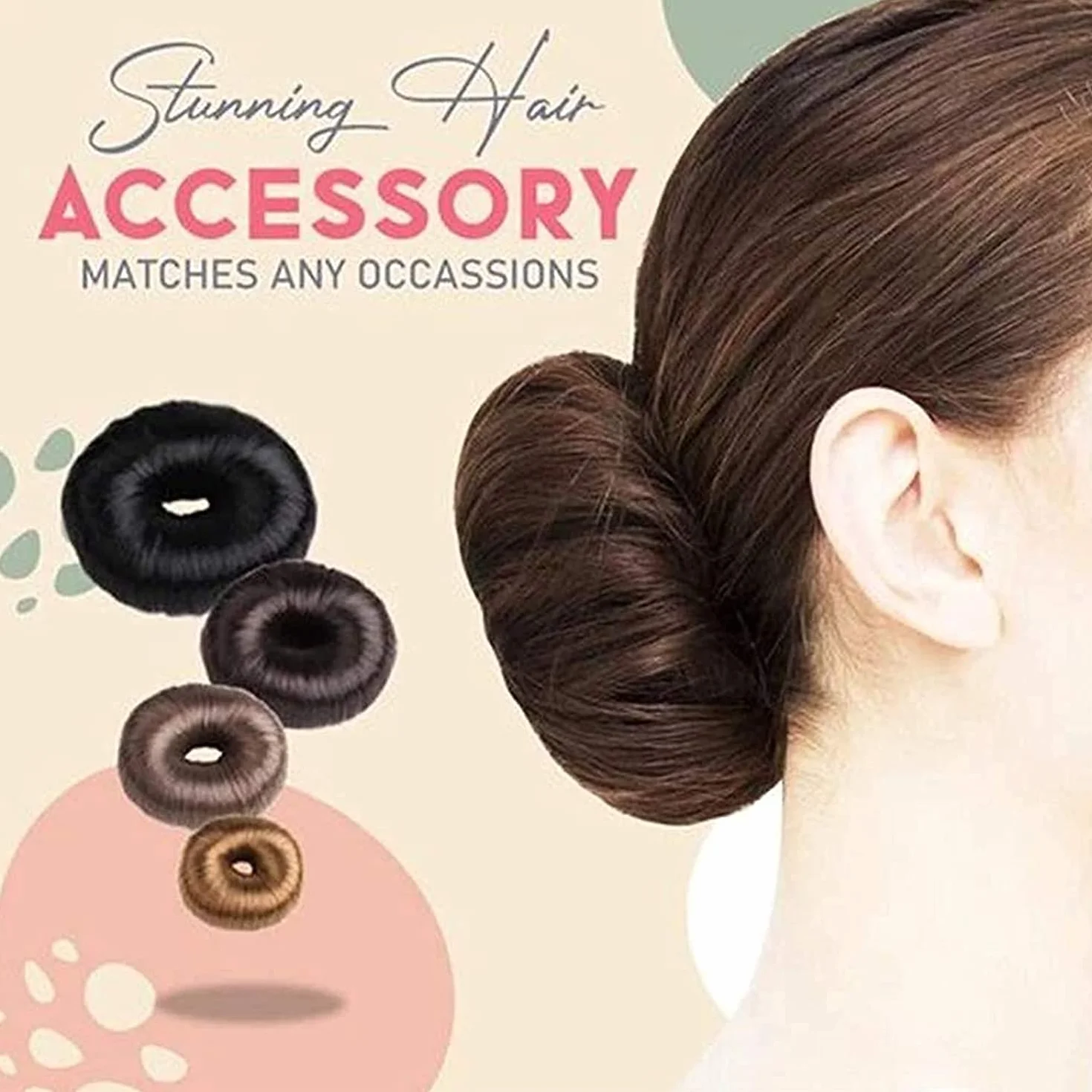 Donut Hair Bun Maker Set 4 Pcs Hair Bun Shaper for Women Girls