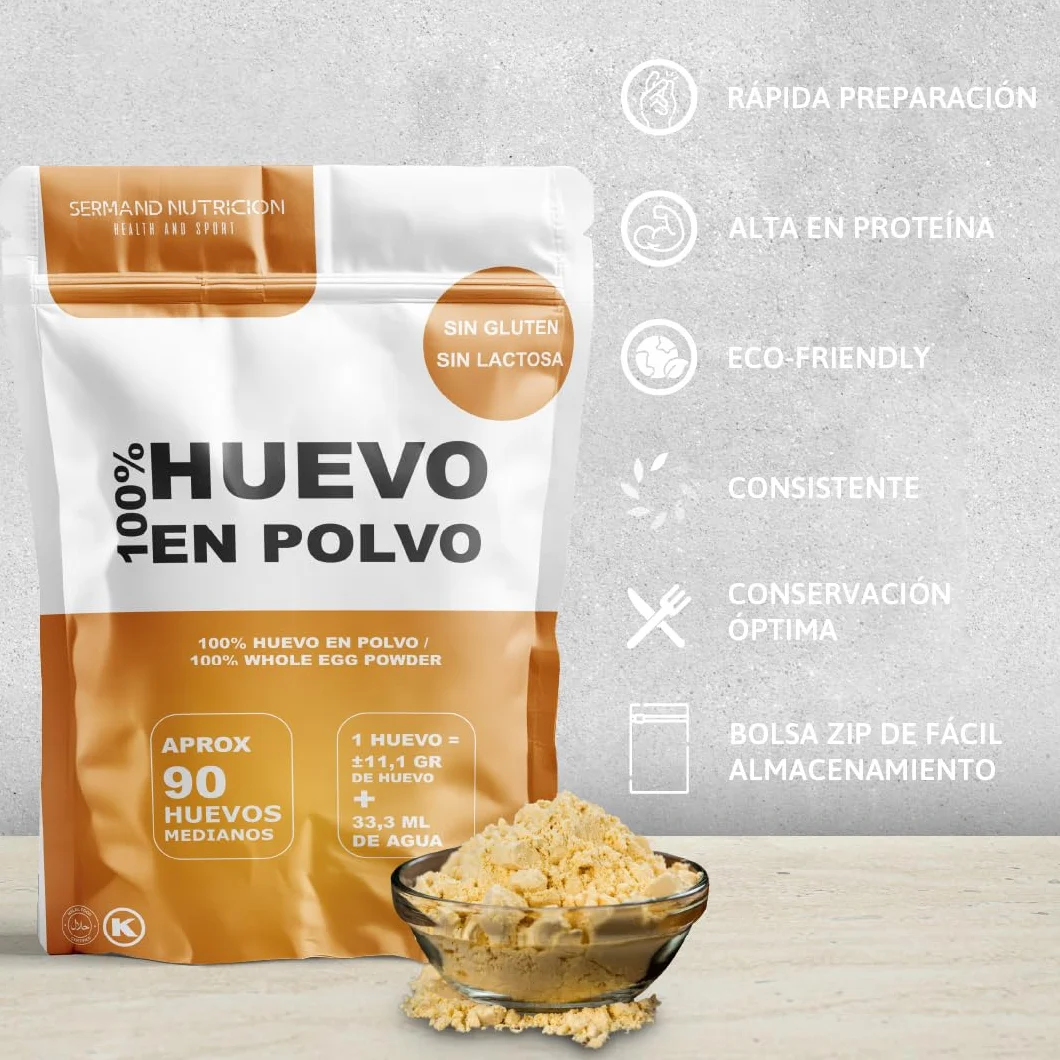 Huevo en Polvo Deshidratado Pasteurizado Sin Gluten Sin Lactosa 1 kg