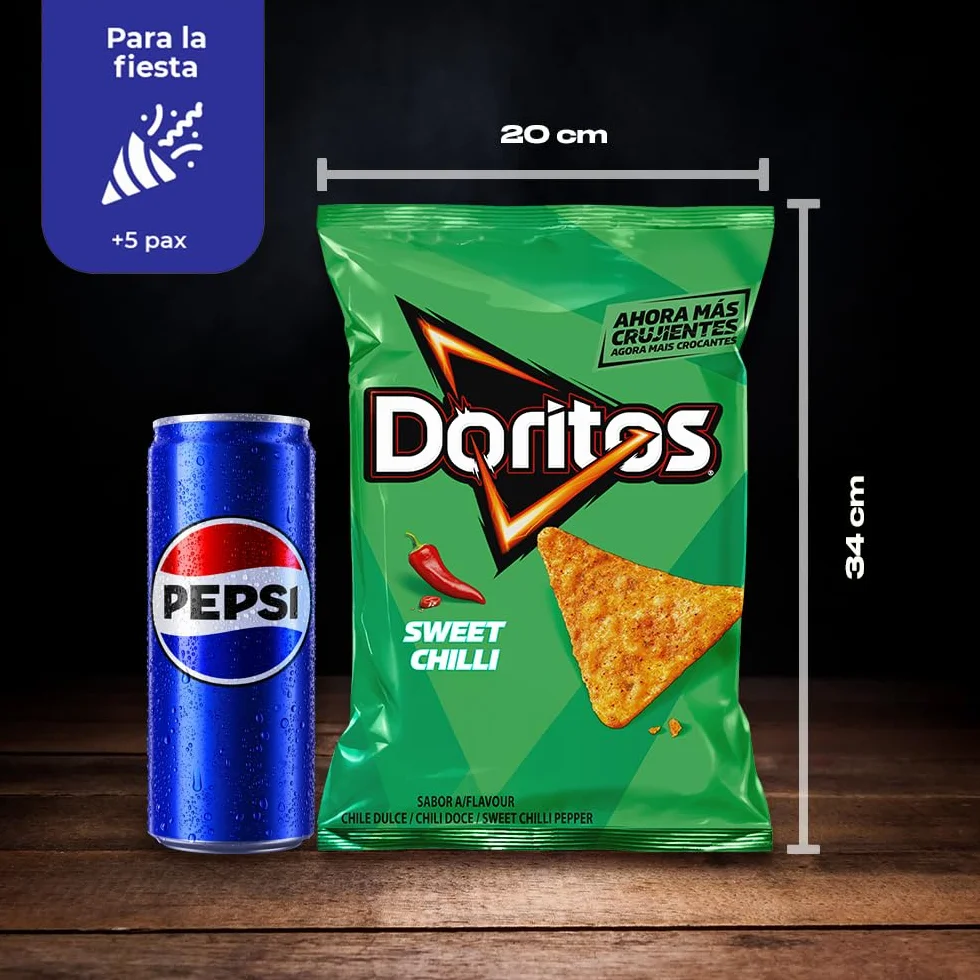 Doritos Chilli Nachos Picante Aperitivo Bolsa Individual 140gr