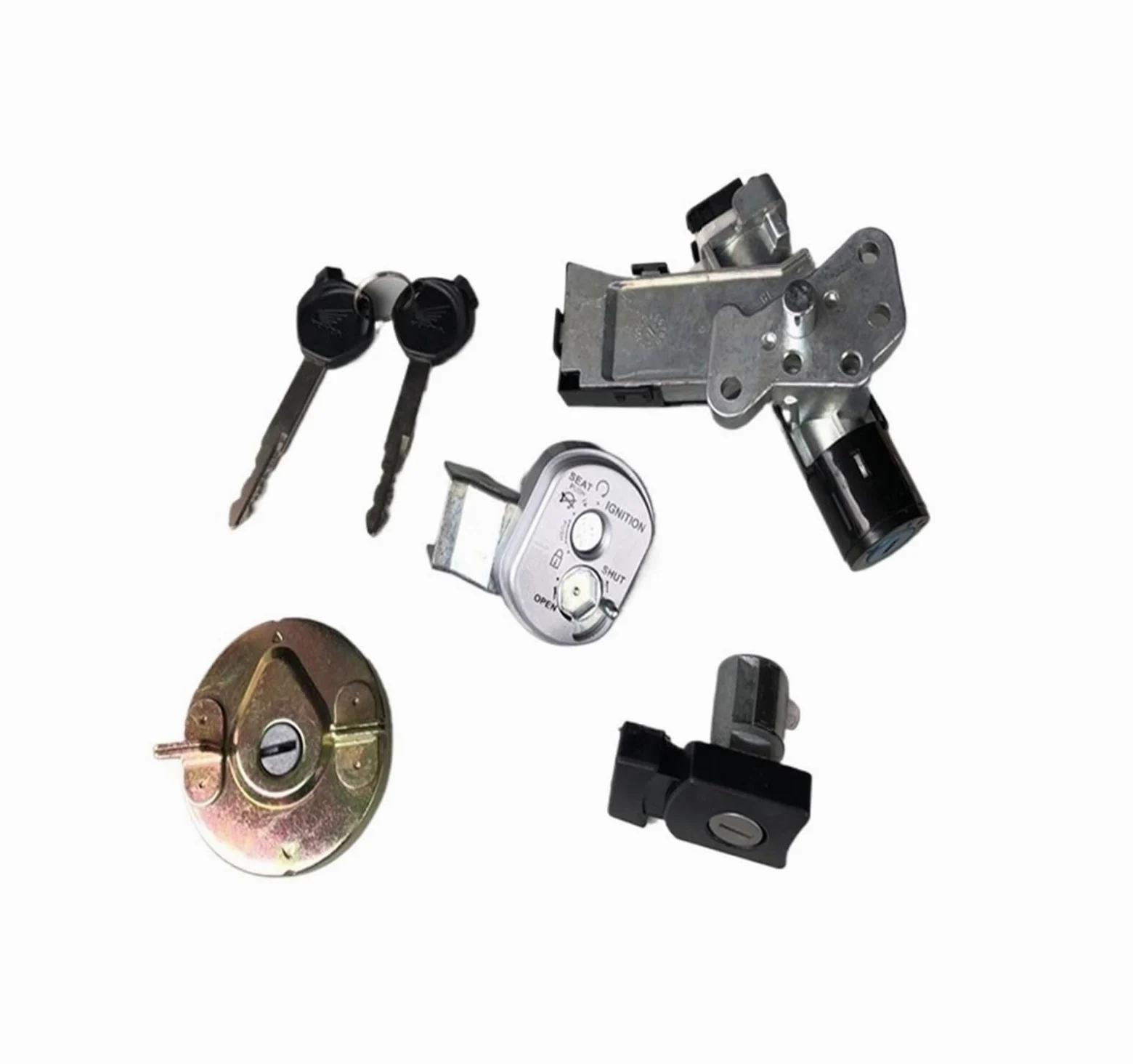 Compatible Con Honda NHX110 SCR110 LEAD 110 GFM 110cc Motocicleta Bloqueo Completo Llave De Encendido Conjunto Asiento Cerradura de encendido con llaveJuego