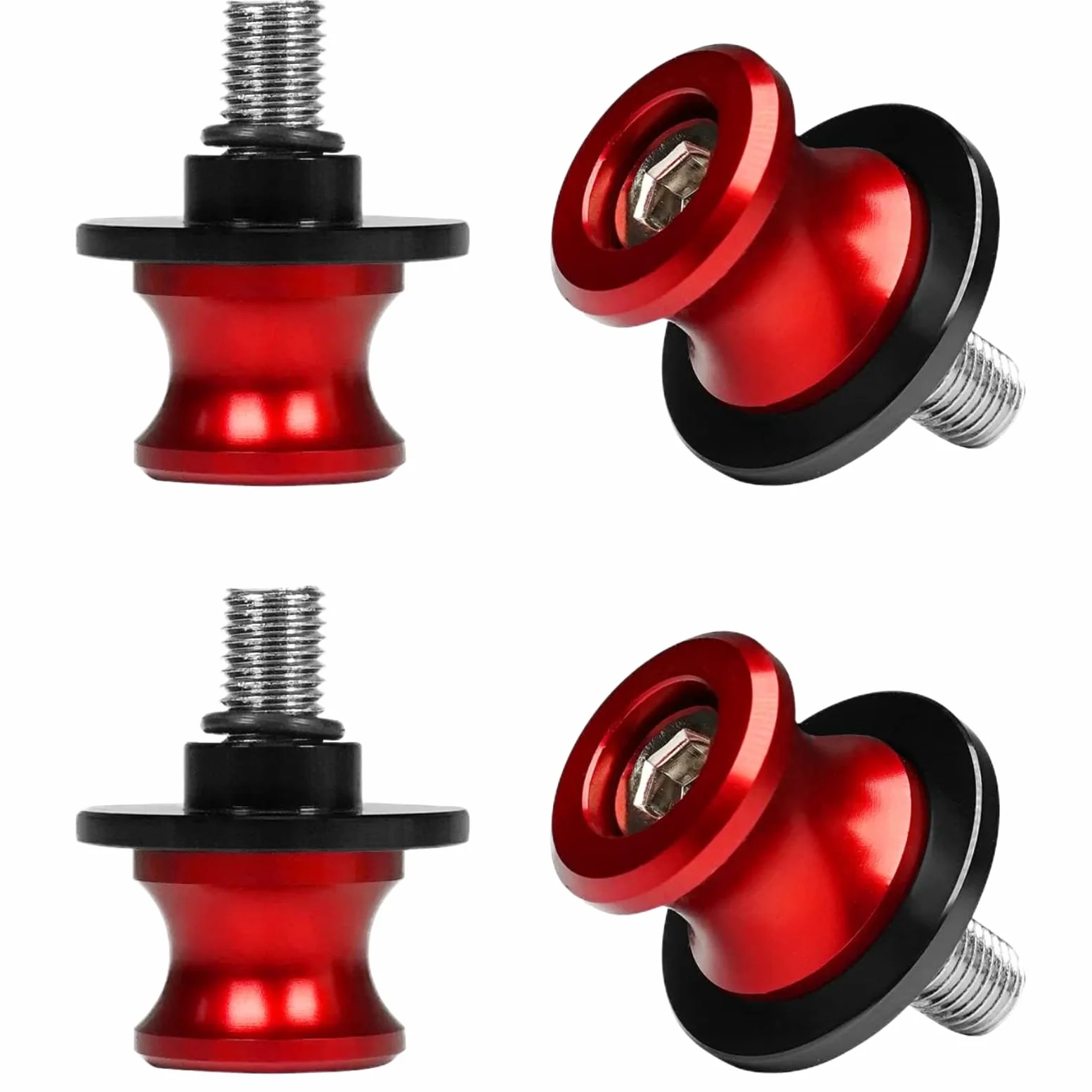 M10 Diábolos Moto Aluminio CNC 10mm Rojo Caballetes Traseros Brazo Oscilante