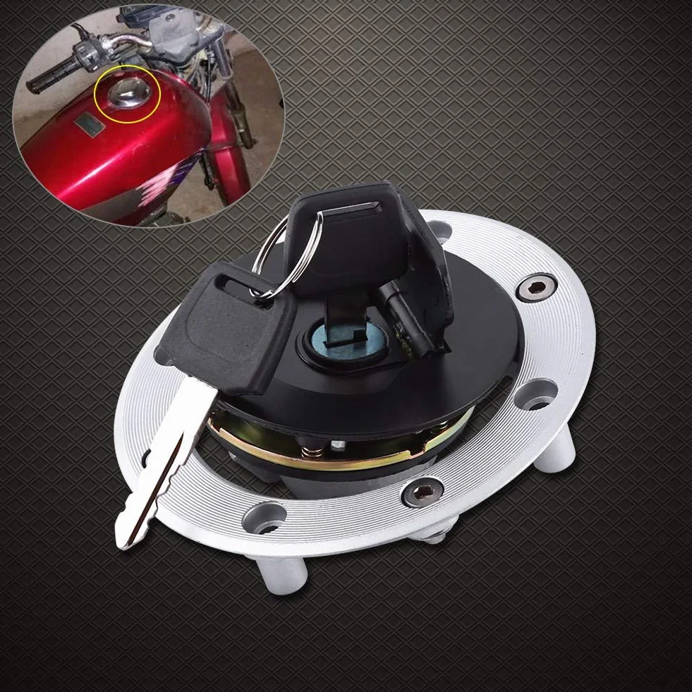 Tapas del tanque de combustible, Tapón del tanque de combustible de aluminio con 2 llaves para GSX, GSXR, Ka-tana