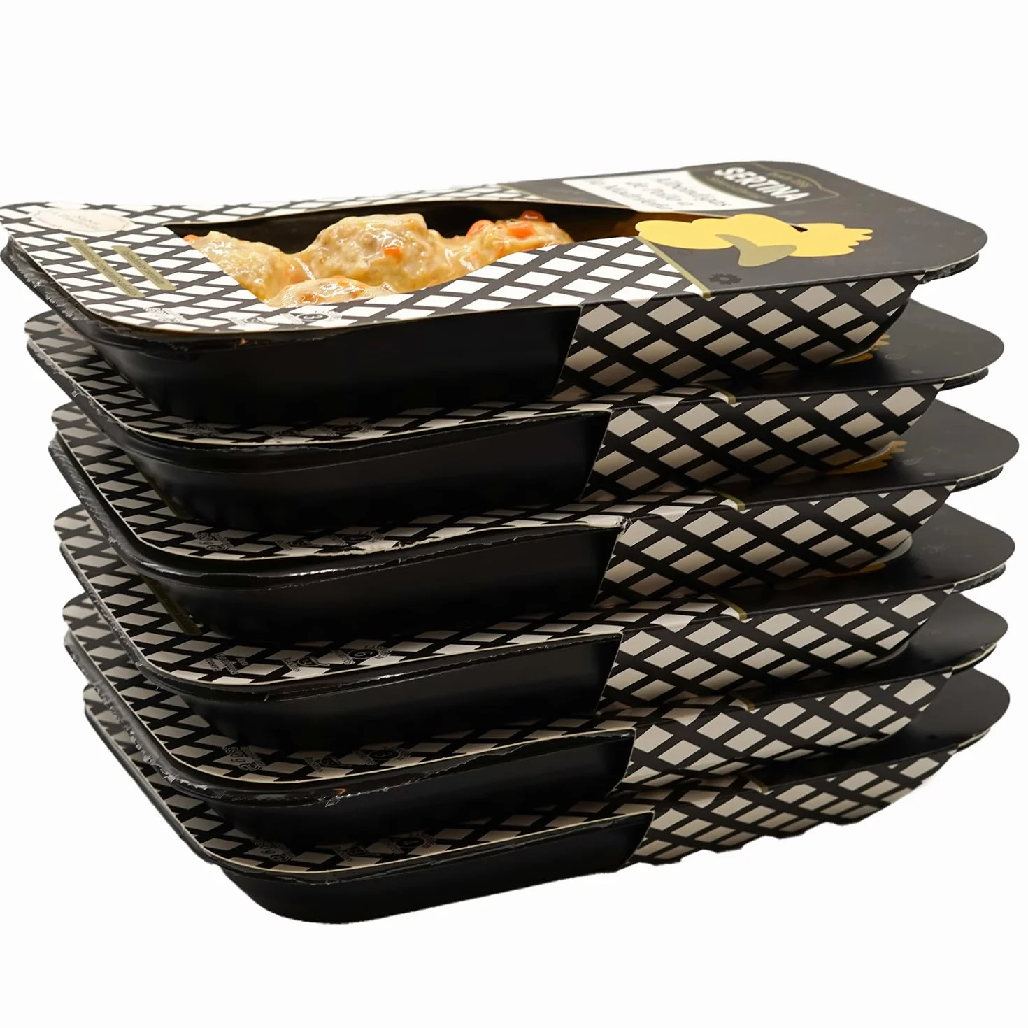 Sertina Platos Preparados Gourmet Pack SURTIDO MIX 6 x 350g - Pollo con miel y mostaza, al ajillo, Lasaña Pularda, Albóndigas a la Madrileña, Berenjenas Rellenas, Paella Valenciana
