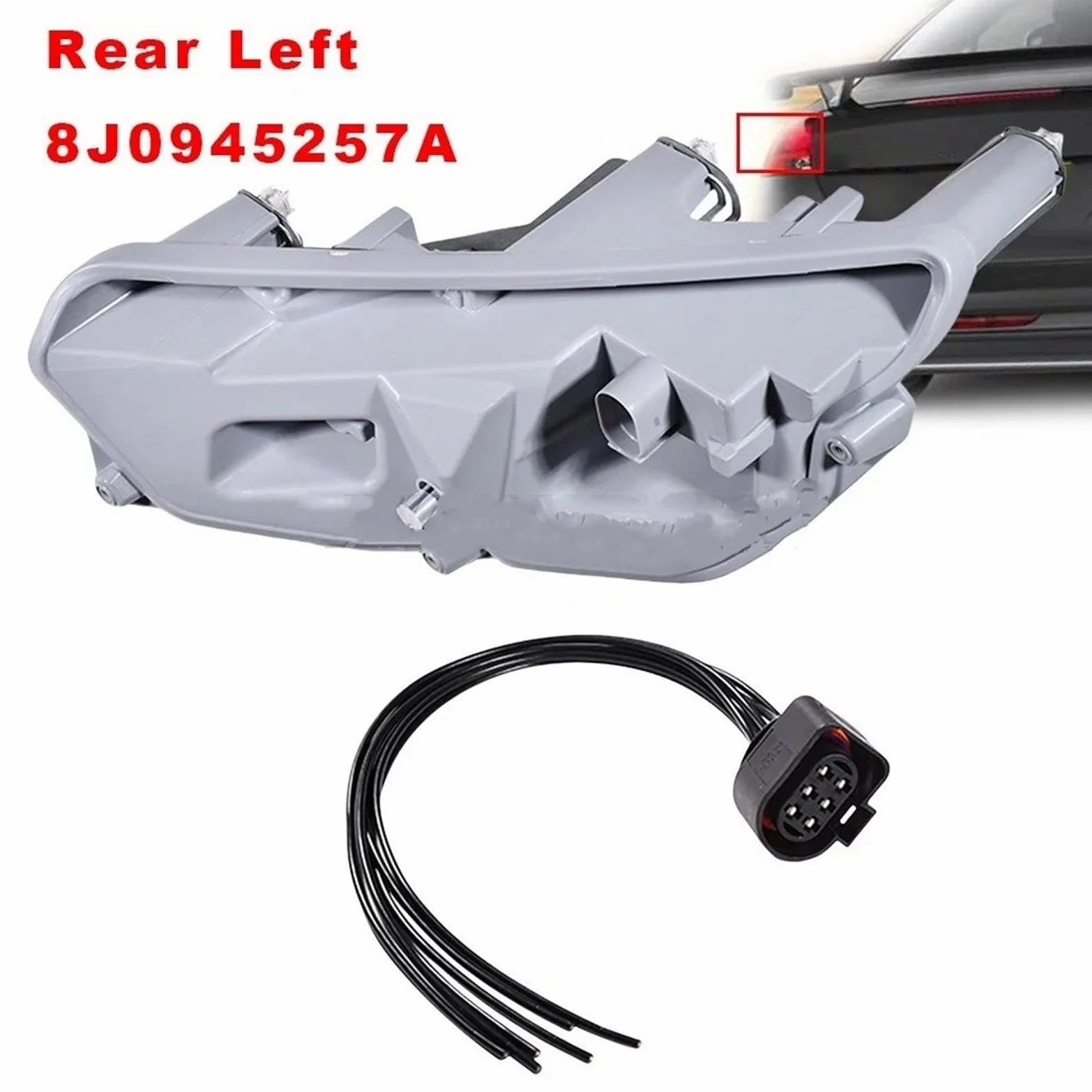 Portalámparas Luz Trasera Coche Para TT Para TTS 8J MK2 Portalámparas De Luz Trasera Con Conector Placa Circuito Accesorios Coche 8J0945257A 8J0945258A Luces Traseras Placa Circuito(Rear Right)