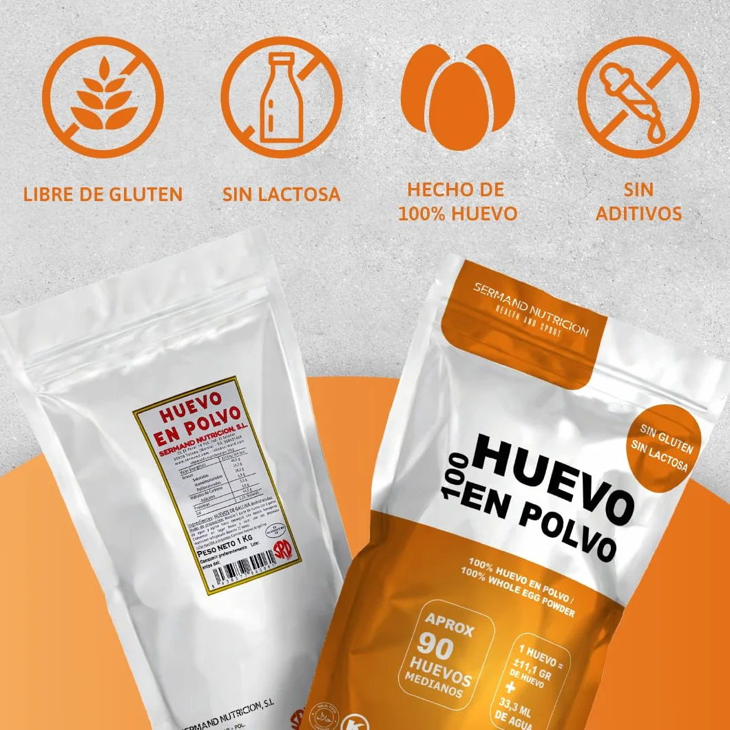Huevo en Polvo Deshidratado Pasteurizado Sin Gluten Sin Lactosa 1 kg