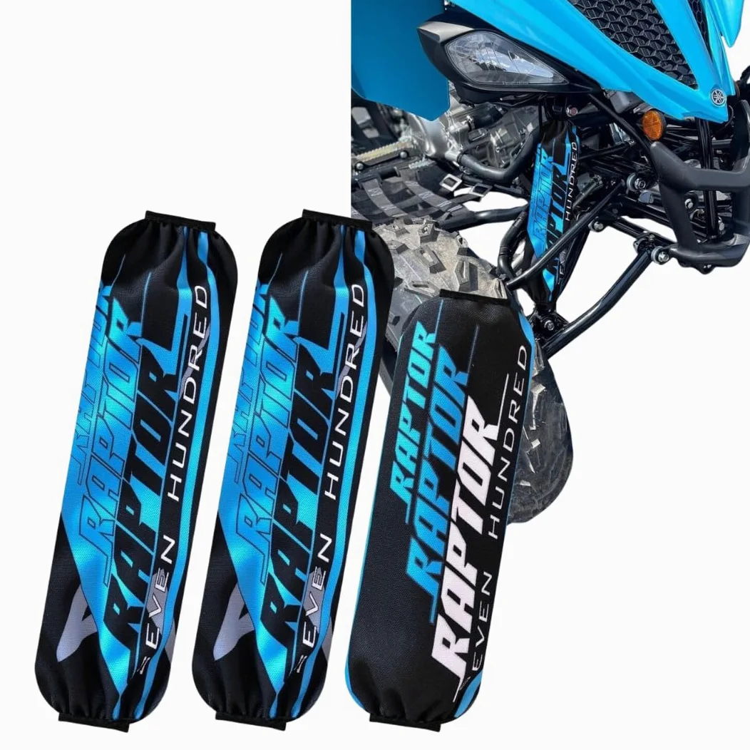 Protector de amortiguador de alta calidad para ATV compatible con Yamaha Raptor 90, 400, 450, 600, 700 – duradero, resistente al agua, fácil montaje (azul 2024)