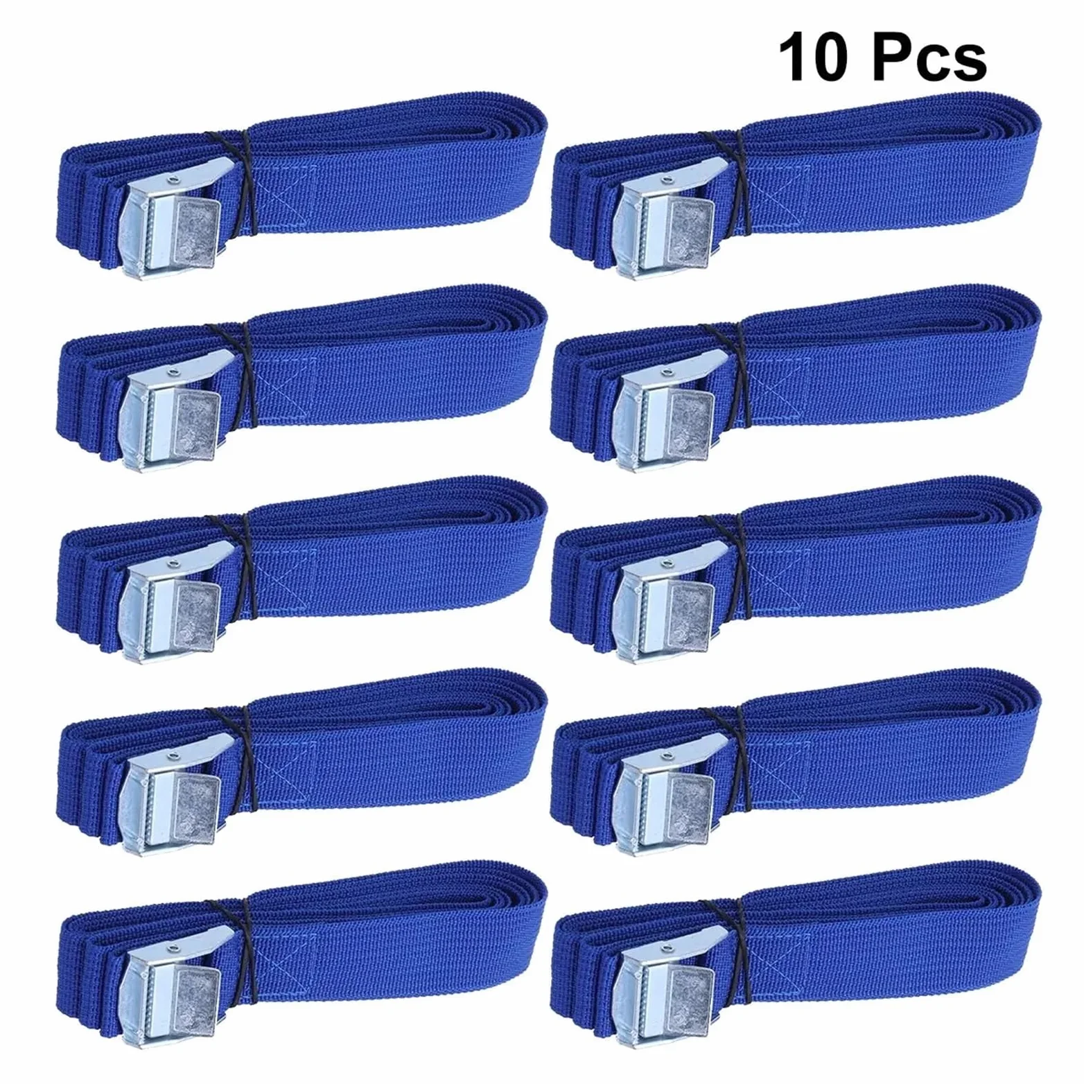 Correas de trinquete Correa de Amarre 2,5 m con Hebilla Nailon for Equipaje, Ganchos aleación Zinc(10PC)