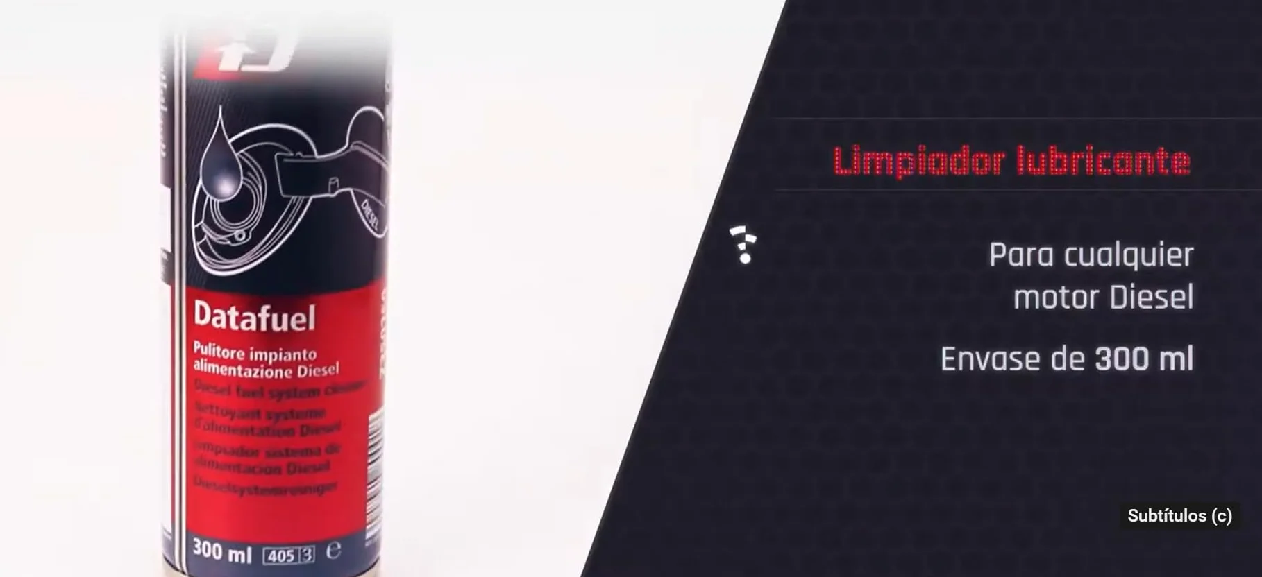Limpia inyección DATAFUEL, aditivo profesional para circuito inyección, desbloquea, desincrusta y lubrica bomba, inyectores, válvulas de admisión y descarga y toda la cámara de combustión, 300ml. (12)