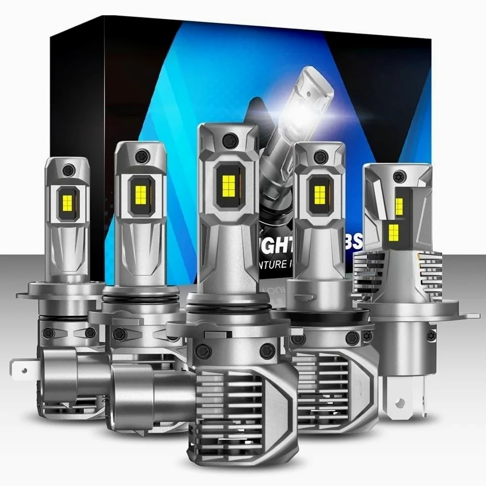 Bombillas LED H4 H7 H11 H8 H9 9005 HB3 9006 HB4 22000LM 100W Superbrillantes Canbus for faros delanteros de coche, 6500K, blancas(9005/HB3)