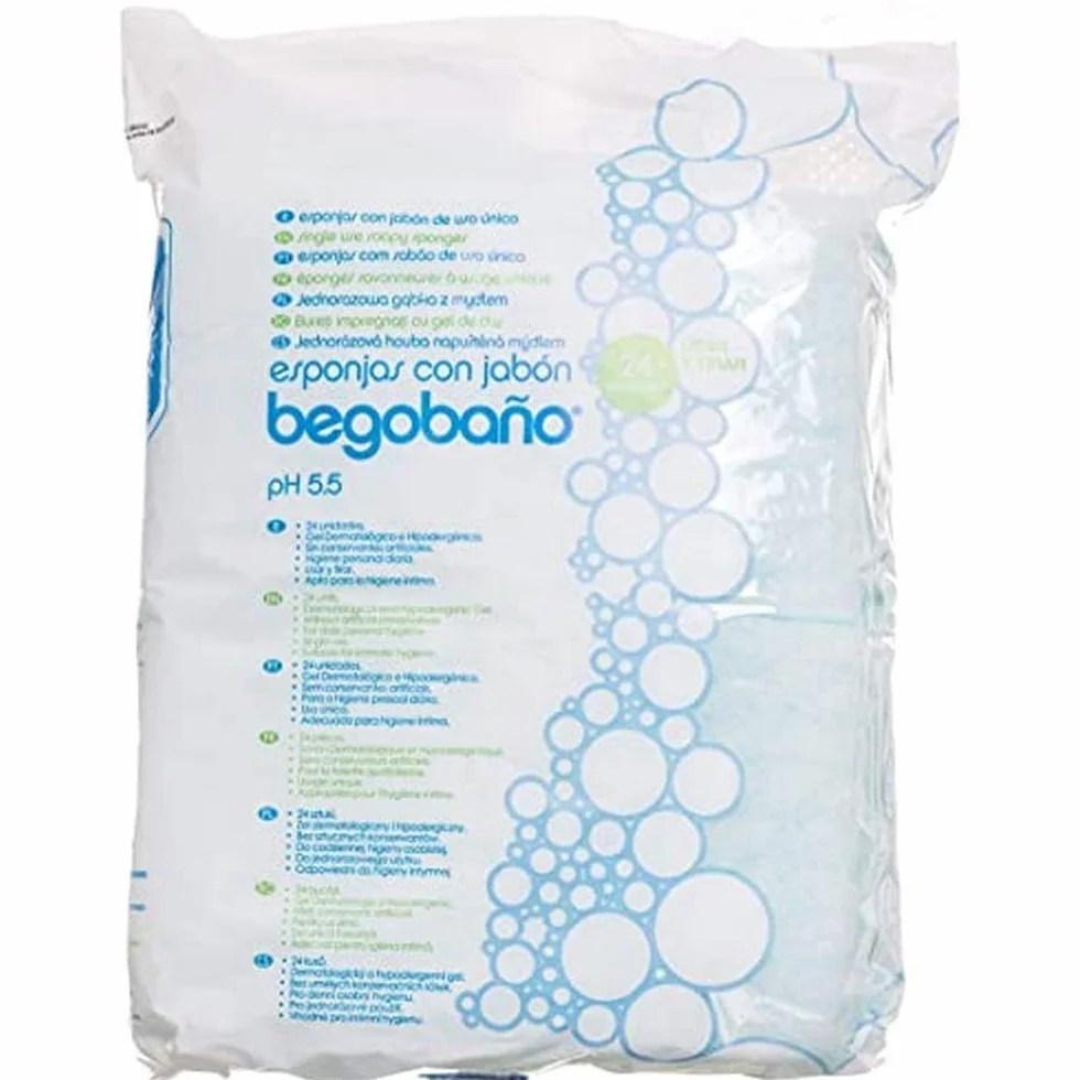 Begobaño Esponja Jabonosa De Un Solo Uso 24 Unidad Bolsa 0.06 kg