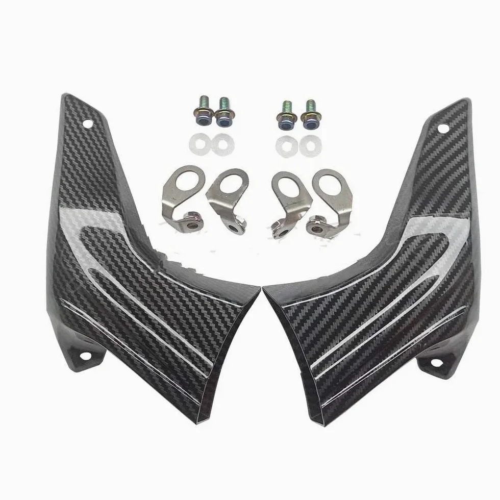 Conducto de Aire Conducto Aire Freno Delantero para ZX-6R ZX6R ZX-10R ZX10R Z1000 Z1000R ZZR 1400 | Accesorios para conductos de refrigeración de aire de pinza de freno de motocicleta(Carbon look)