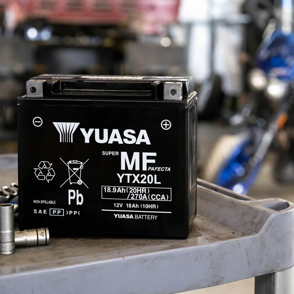 Yuasa YTX20L 12V 270 CCA Batería AGM VRLA para moto libre de mantenimiento