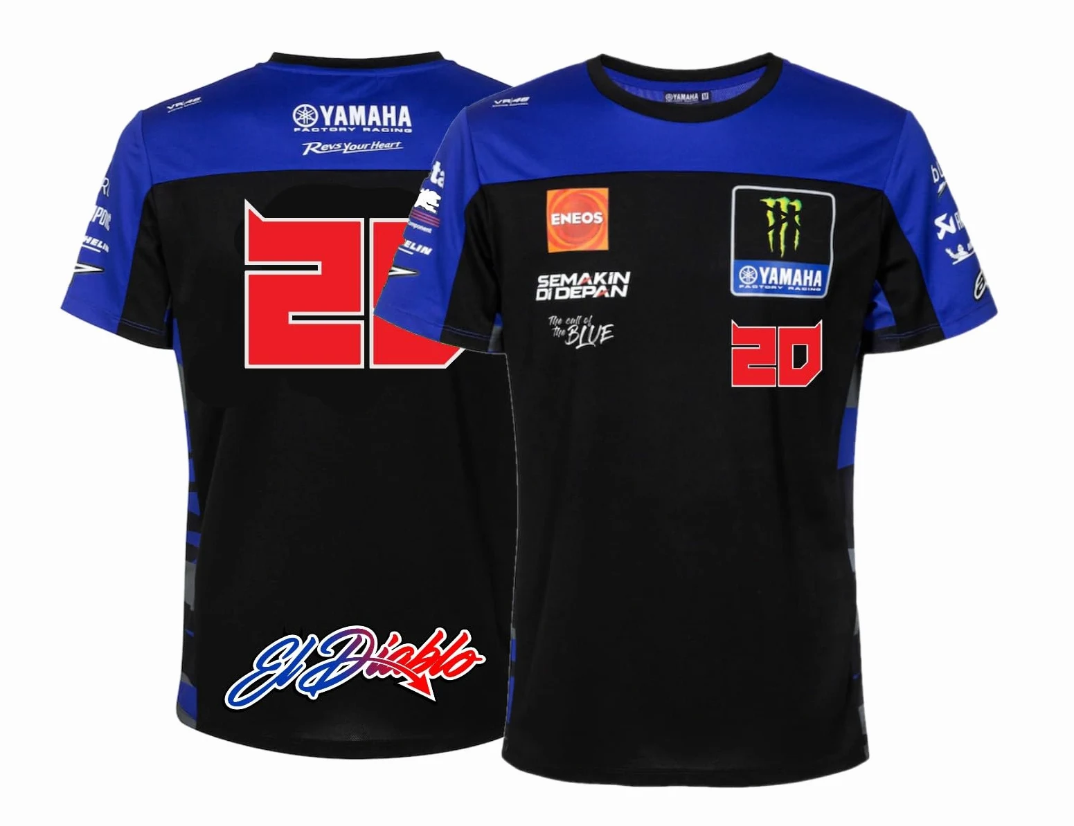 Camiseta hombres Fabio 20 Yámaha MotóGP