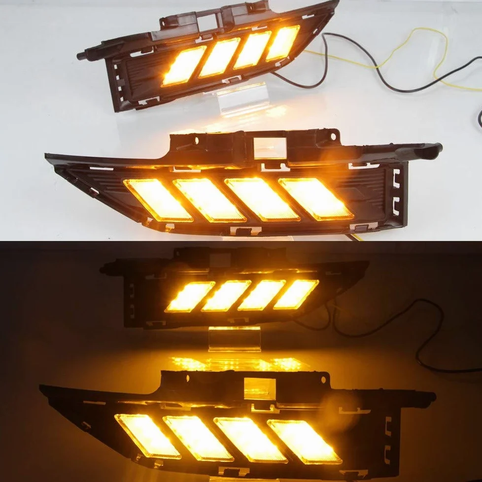 Luces diurnas LED DRL para Kona Encino 2018 2019 2020 2021, LED DRL + amarillo Streamer luces de señalización