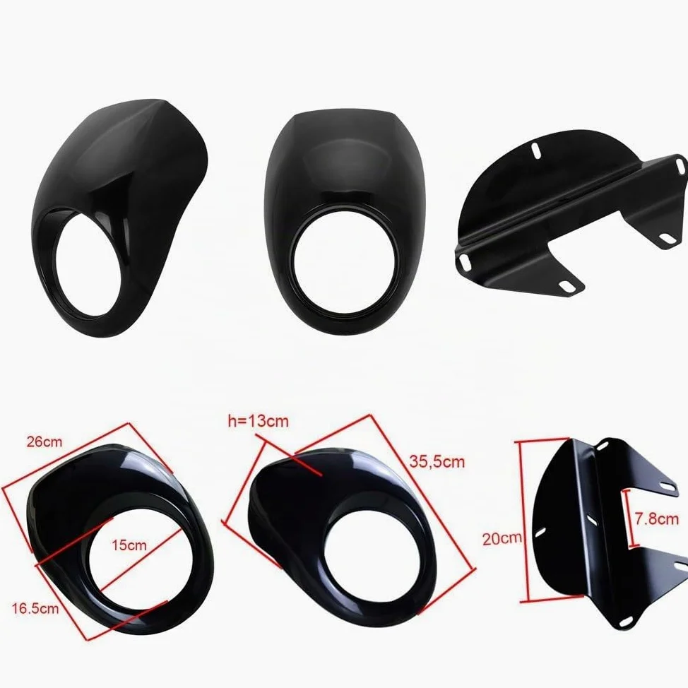 ICT Ronix Faro de apertura frontal, cubierta protectora para Harley Sportster Dyna FX/XL 1200 883