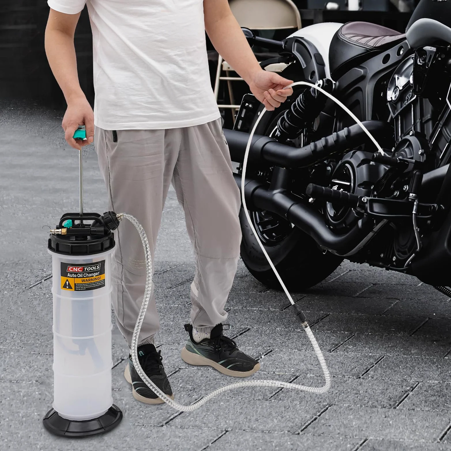 Bomba de extracción de aceite manual y neumática, 7,5 L, bomba de extracción de líquidos, bomba de aspiración de líquidos, líquido de vacío, motor