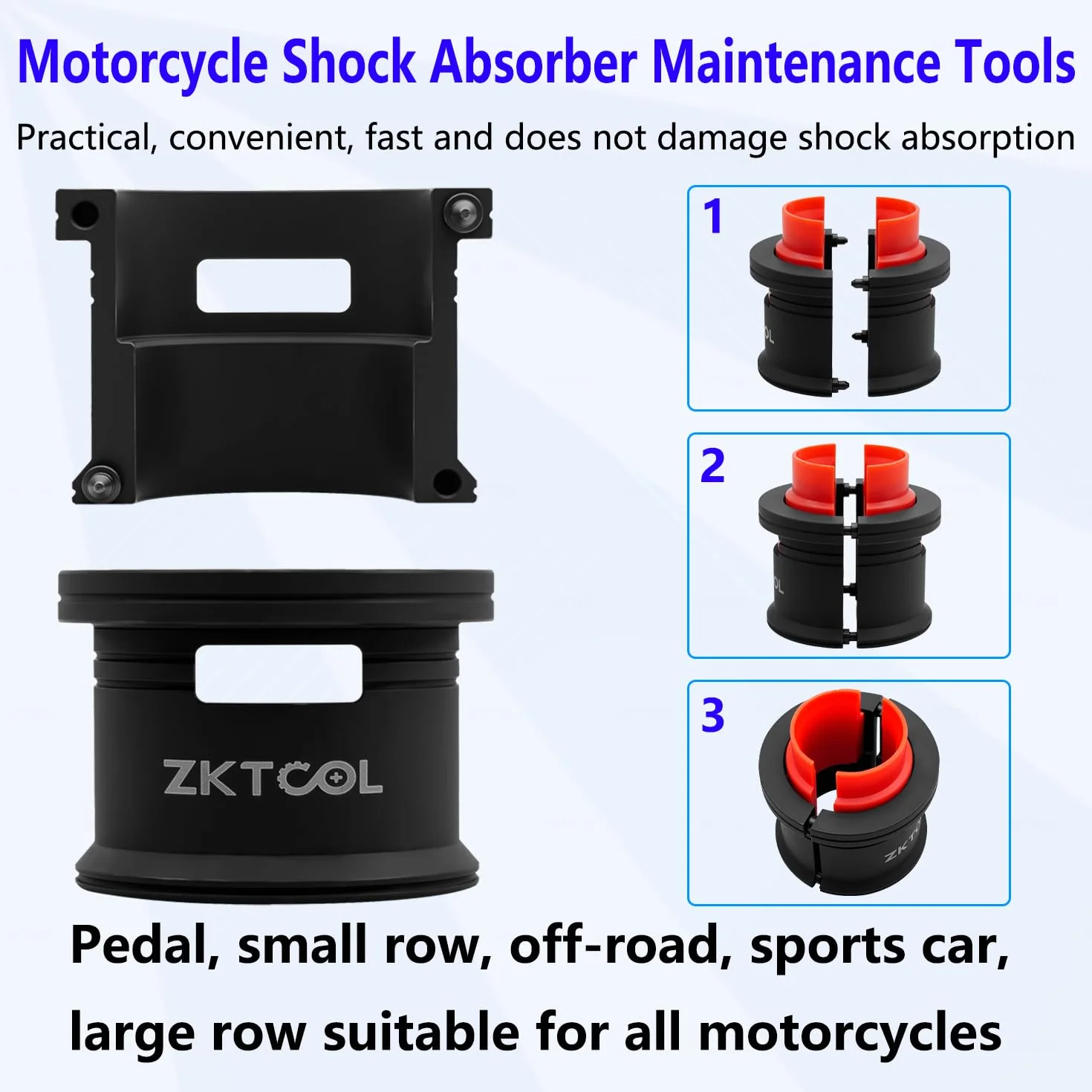ZKTOOL 14 piezas herramienta de instalación de sello de aceite del amortiguador de motocicleta, llave de sello de horquilla de motocicleta para 35 mm 36 mm 40 mm 41 mm 42 mm 43 mm 45 mm 46 mm 47 mm 48