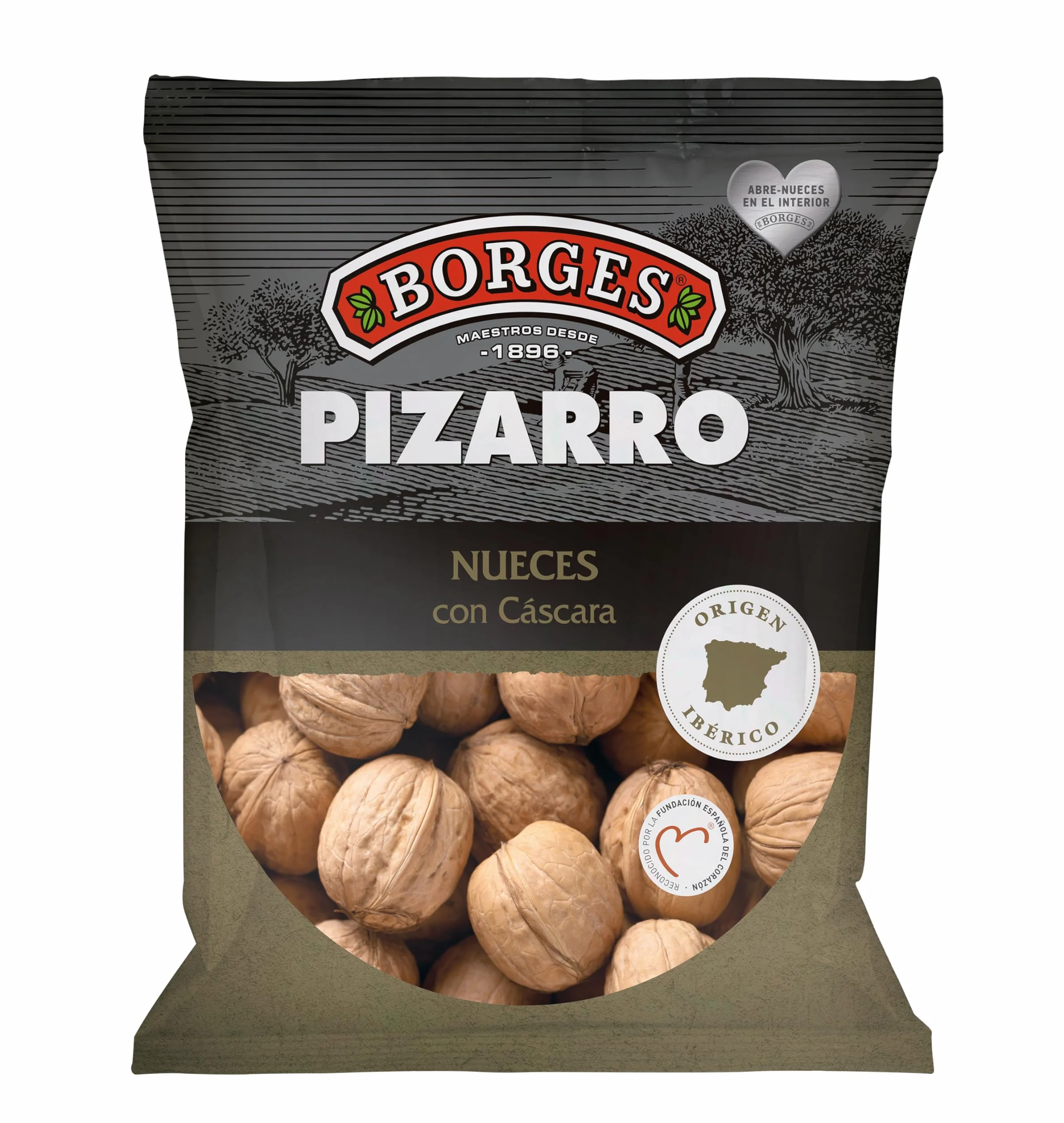 Borges Nueces con Cáscara 500g - Frutos Secos de España - Alto Omega 3