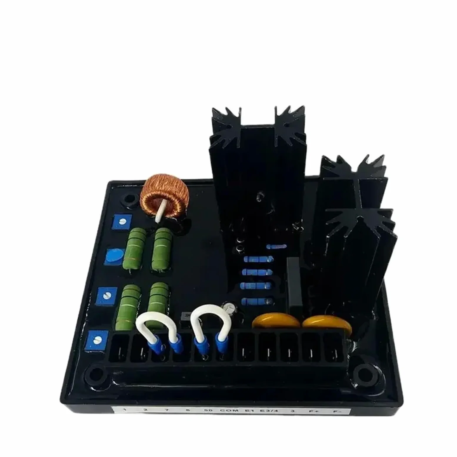 Kit alternateur voiture Compatible con Motoblocks Bas Diesel AVC63-7 AVC63-4 AVR controlador regulador de voltaje analógico para coche generador sin escobillas(AVC63-4)