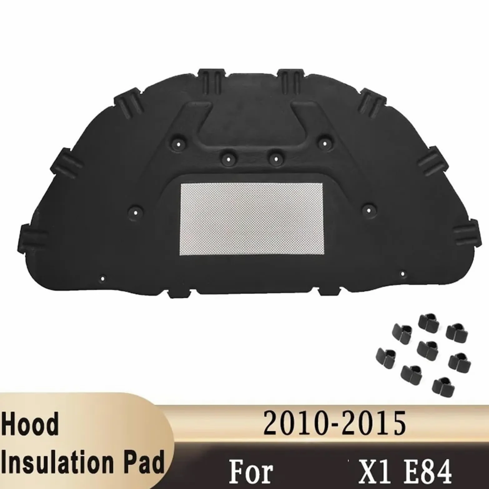 Almohadilla de aislamiento térmico de sonido del motor del capó delantero, cubierta de algodón insonorizada, alfombrilla de aislamiento térmico, for X1 E84 2010-2015 Almohadilla de aislamiento