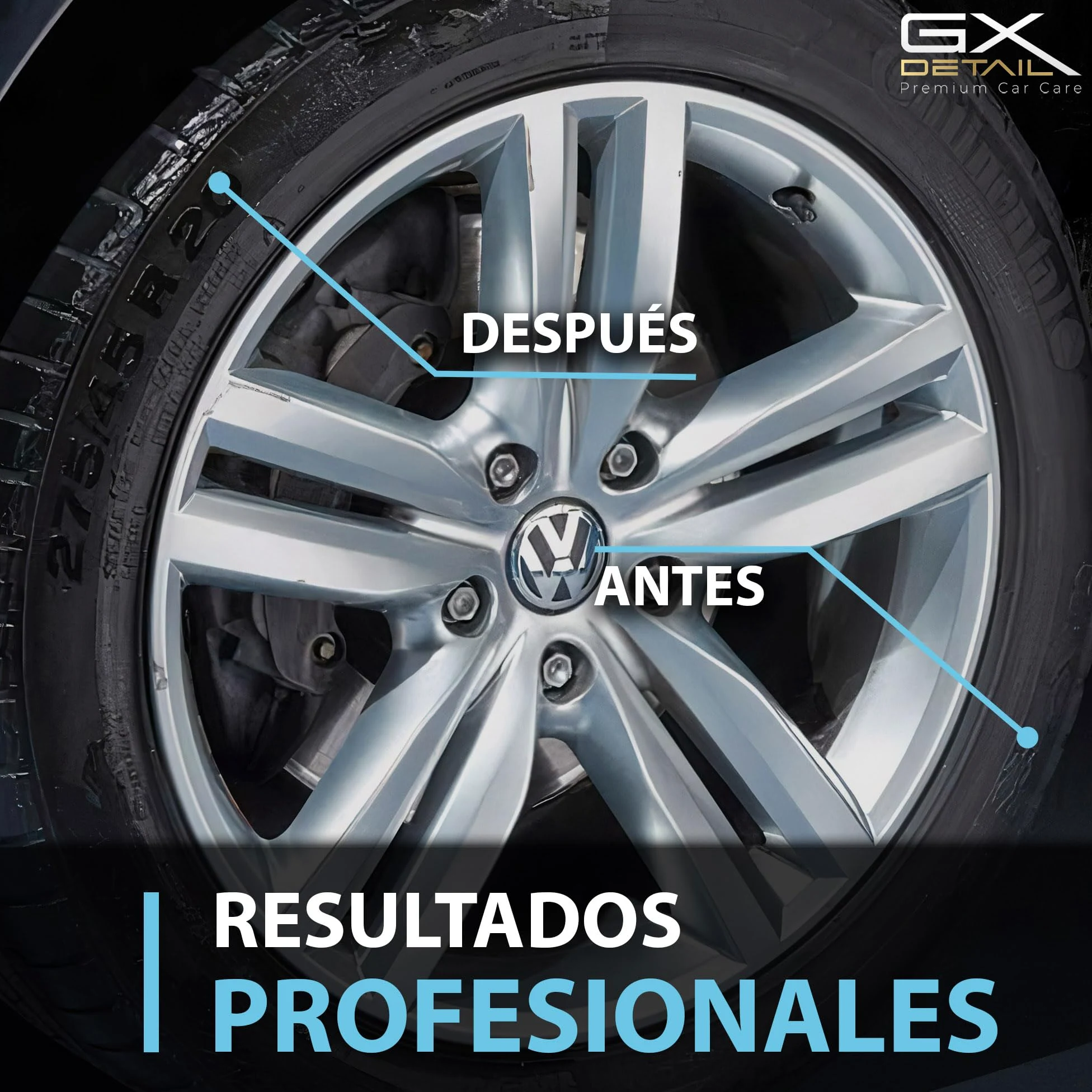 GxDetail Recuperador de Plásticos y Abrillantador Hidratador de Plástico y Neumáticos Coche y Moto 5 Litros – Recuperador de Gomas Viejas, Interior, Exterior, Ruedas.