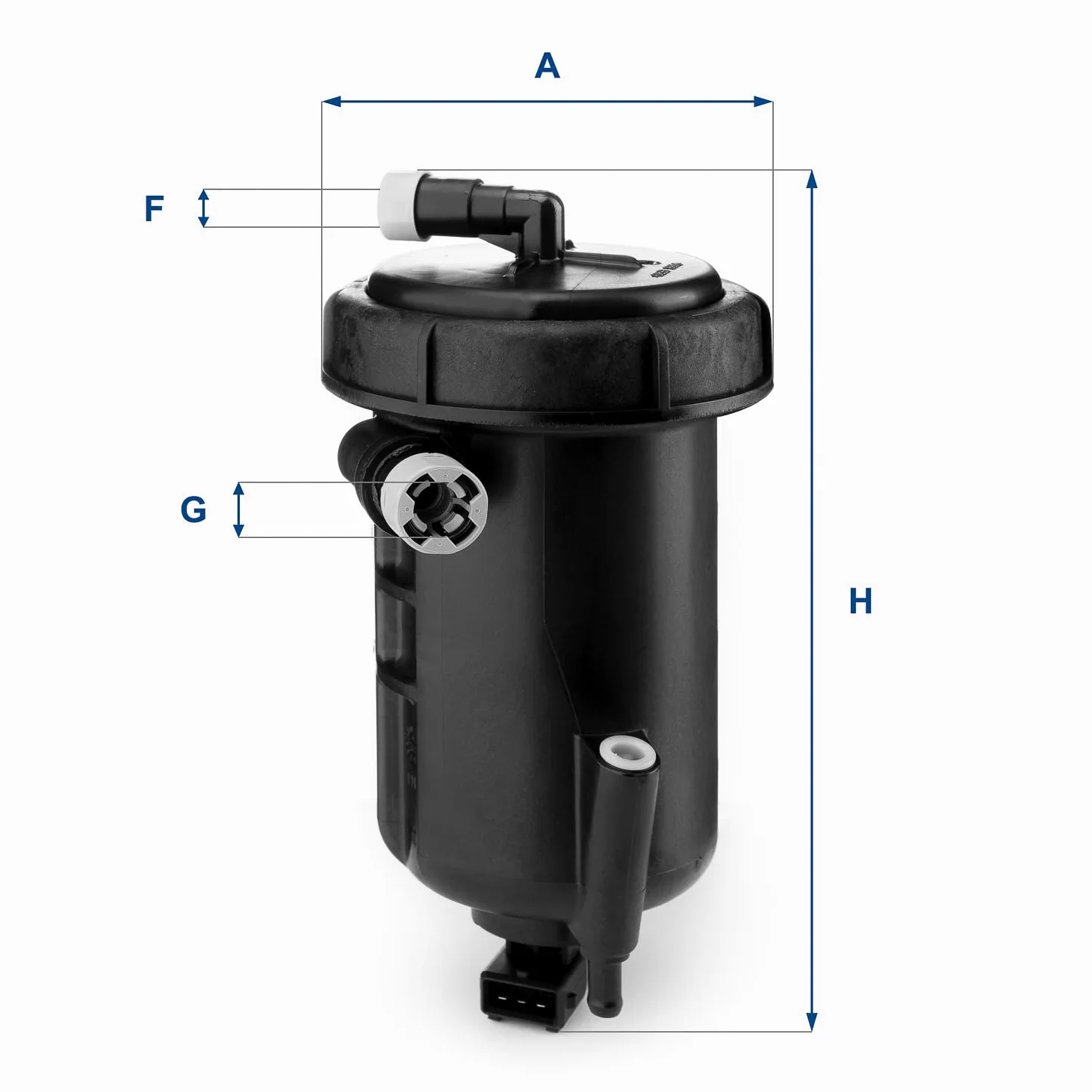 UFI Filters, Filtro Gasoil 55.147.00, Filtro de Combustible Diésel de Recambio, Apto para Coches, Apto para Modelos Citroen, Fiat y Peugeot