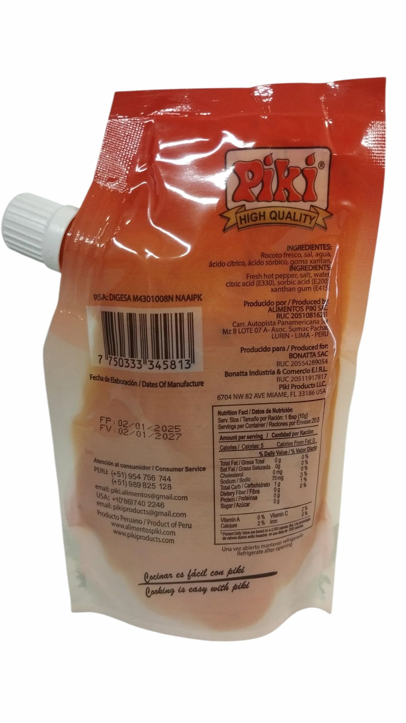 Salsa de Rocoto Molido Peruano Pack de 2 x 120 Gramos