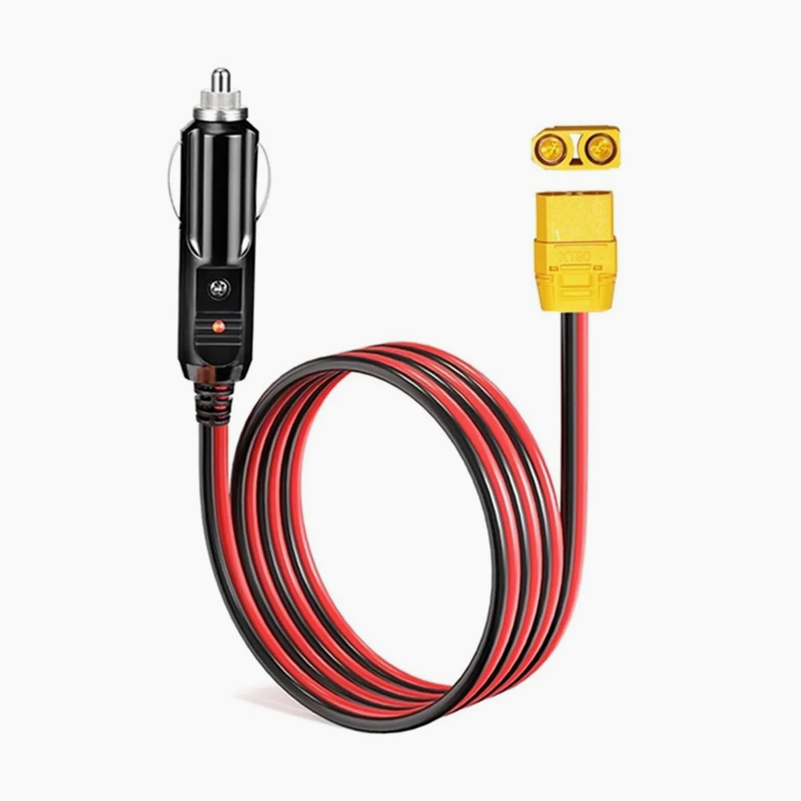 XT90 - Cable de enchufe hembra a encendedor de cigarrillos 14AWG 12V para carga de estación de energía del generador solar