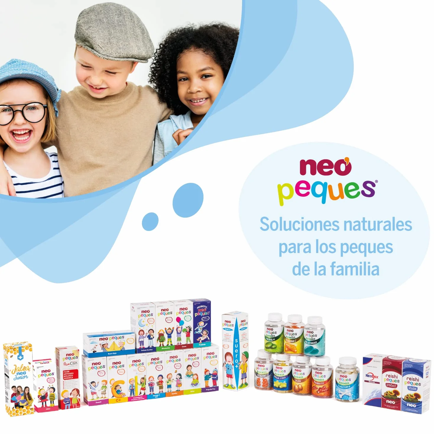 NEO PEQUES Gummies Kalcium + 30 Gominolas Calcio Vitaminas K2 D3 Caramelos Masticables Niños Sabor Yogur
