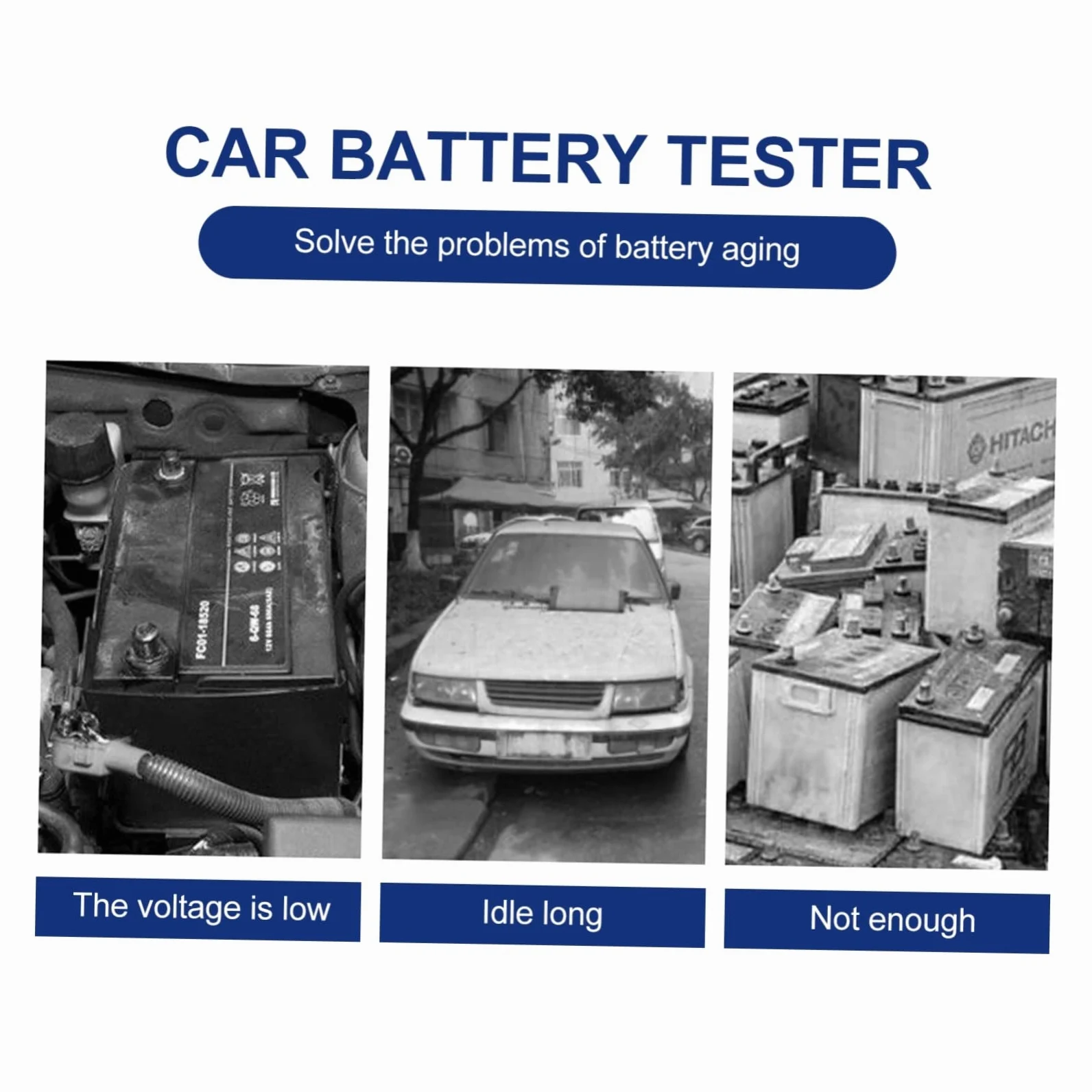 Cabilock Analizador de Baterías de Coche con Pantalla LCD y Función de Impresión Herramienta Profesional para de Estado de Batería Automotriz