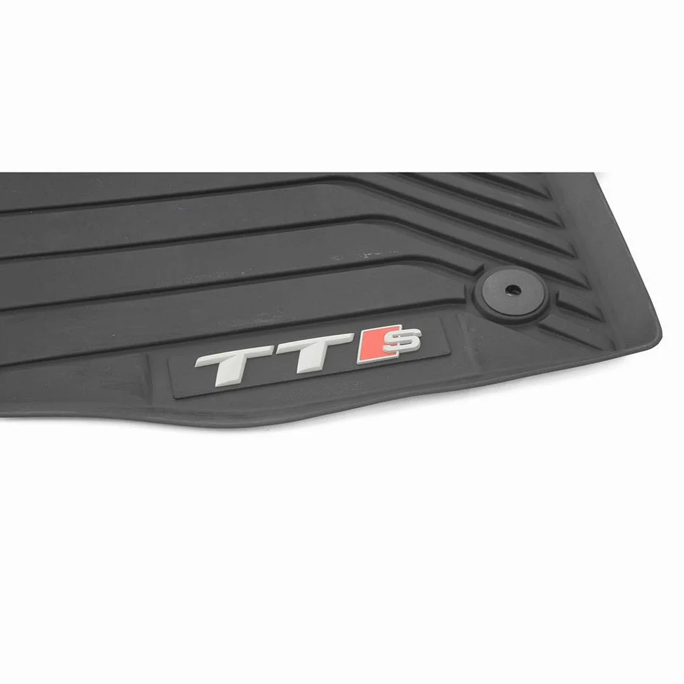 Audi 8S0061221041 - Juego de 2 Alfombrillas de Goma para Todas Las Condiciones climáticas, con Texto TTS, Color Negro