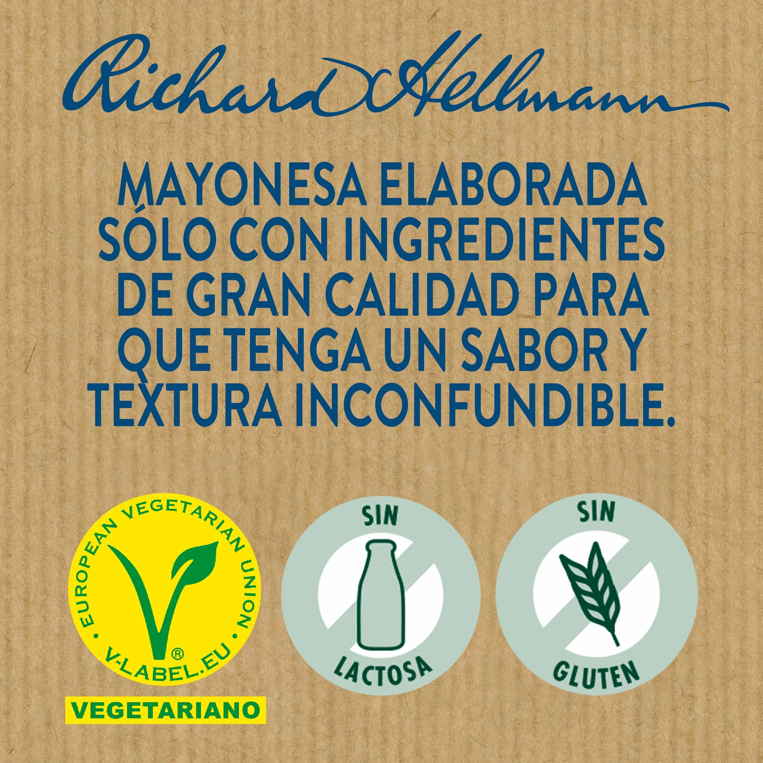 Hellmann's Gran Mayonesa Bocabajo Sin lactosa Sin gluten 430ml