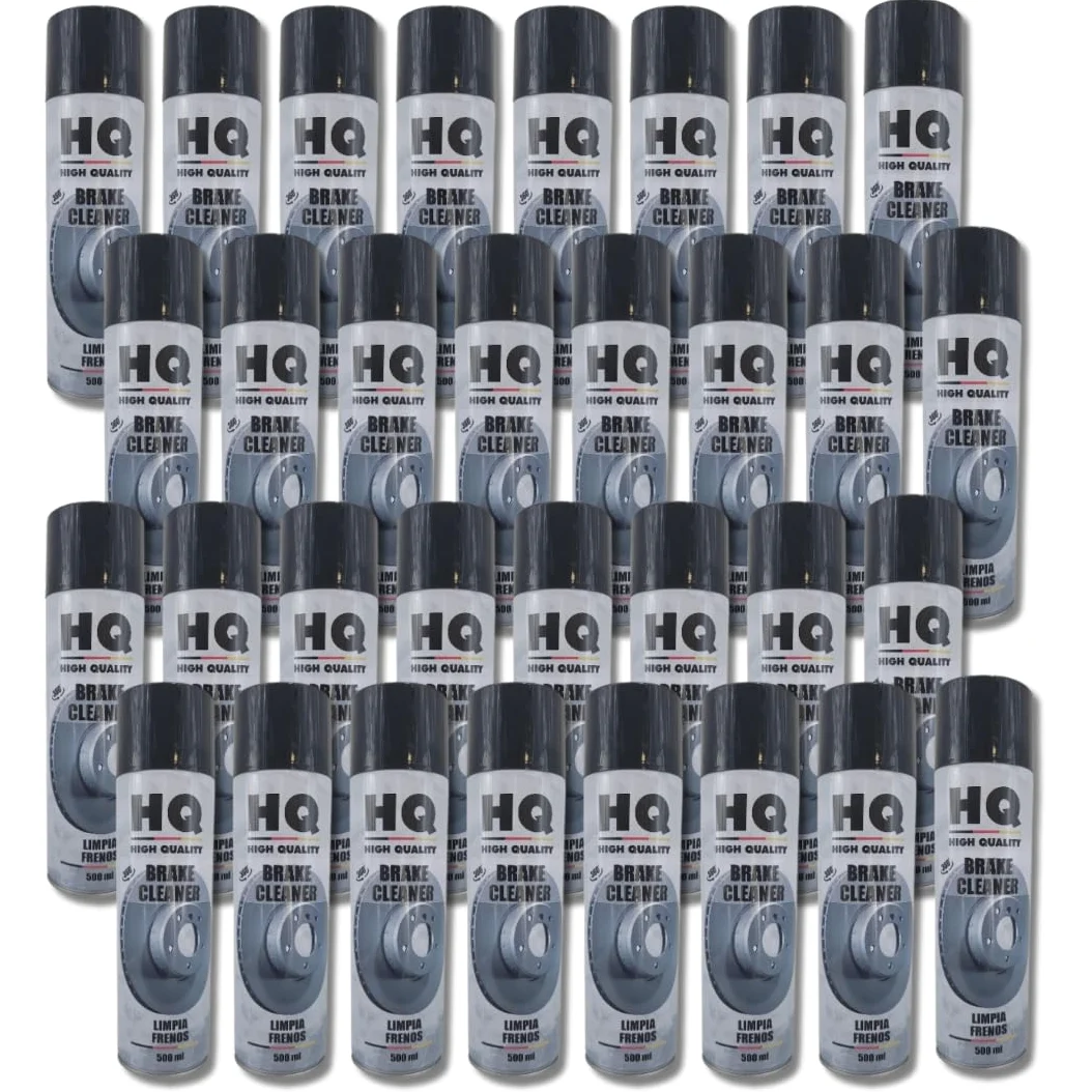 Limpia Frenos HQ 500 ml | Pack DE 24– Spray Limpiador de Frenos, Elimina Grasa, Aceite y Residuos en Frenos | 500 ml