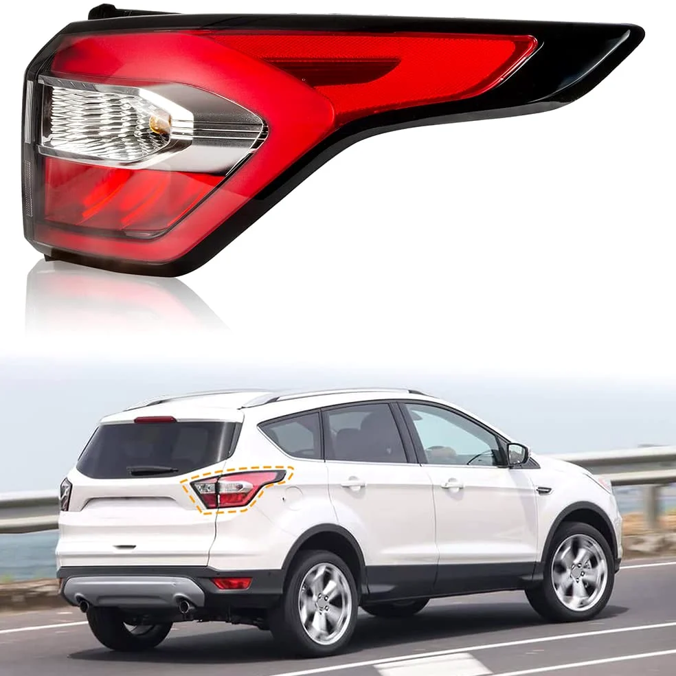 Coche Montaje De luces Traseras Para Ford Kuga 2017 2018 2019, lámpara trasera Luz Indicadora De Señal De Giro Coche Faro Trasero Accesorios, outside-right