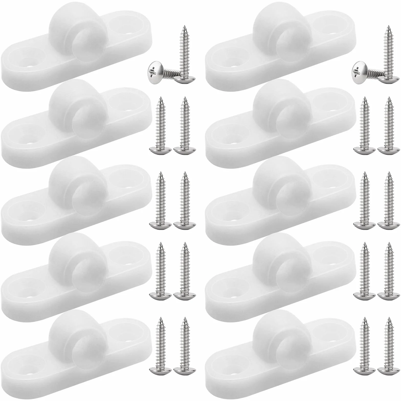 Juego de 10 Ojales para Toldos para Caravana y Caravana con 20 Tornillos, Instalación Vertical y Horizontal (Horizontal)