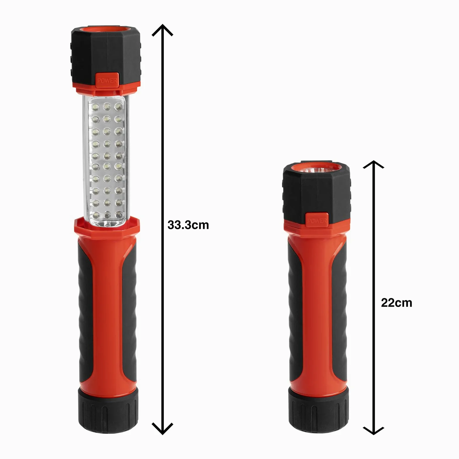 HIBRON 12 Linternas Recargables Retráctil LED con Asa para Taller Cámping, Camping, Emergencias, Pesca etc