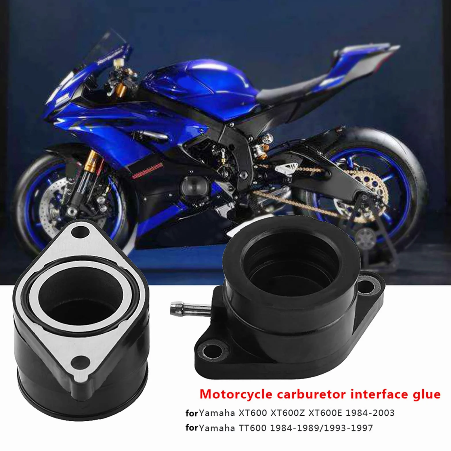 Yctze para xt 600 3tb yo era admisión xt600 Interfaz de carburador Adaptador de carburador de interfaz de admisión de carburador de motocicleta para XT600 XT600Z XT600E