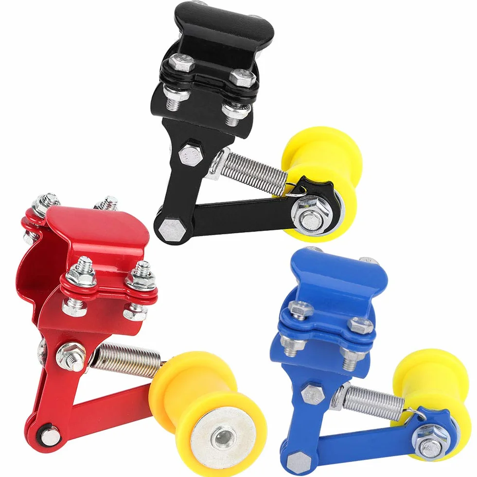 Ajustador de Cadena de Motocicleta, 3,7-4,3 cm/1,46 "- 1,69" Ajustador de Cadena Tensor Perno en Rodillo Accesorios modificados para Motocicleta(Regulador de Cadena/Negro)
