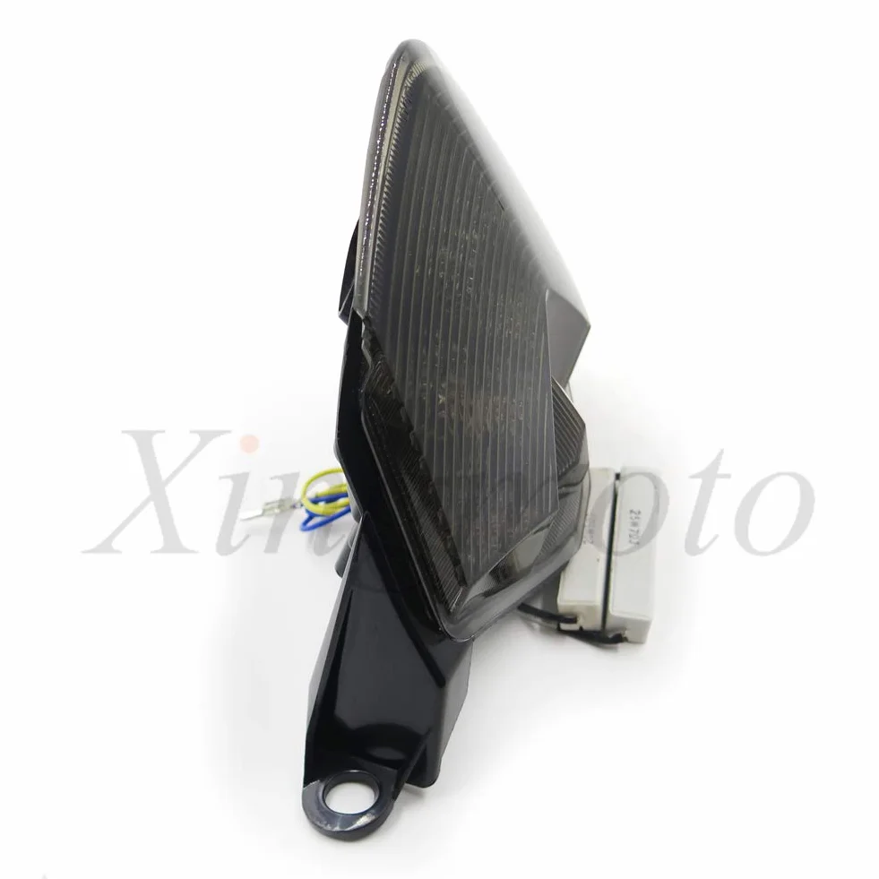 Luz Trasera de Freno LED ahumada para Motocicleta con Indicadores de señal de Giro Integrados compatibles con Kawasaki 07-12 Z750/07-08 Z1000/08-10 ZX-10R ZX1000/09-12 ZX-6R ZX600
